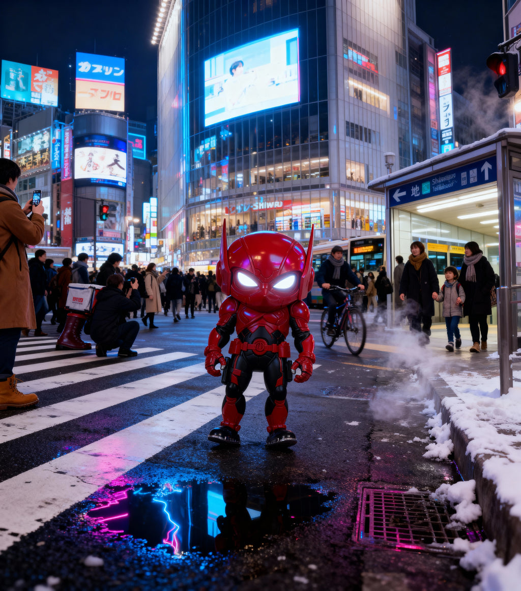 Crimson Phantom – Kırmızı Süper Kahraman Koleksiyon Figürü