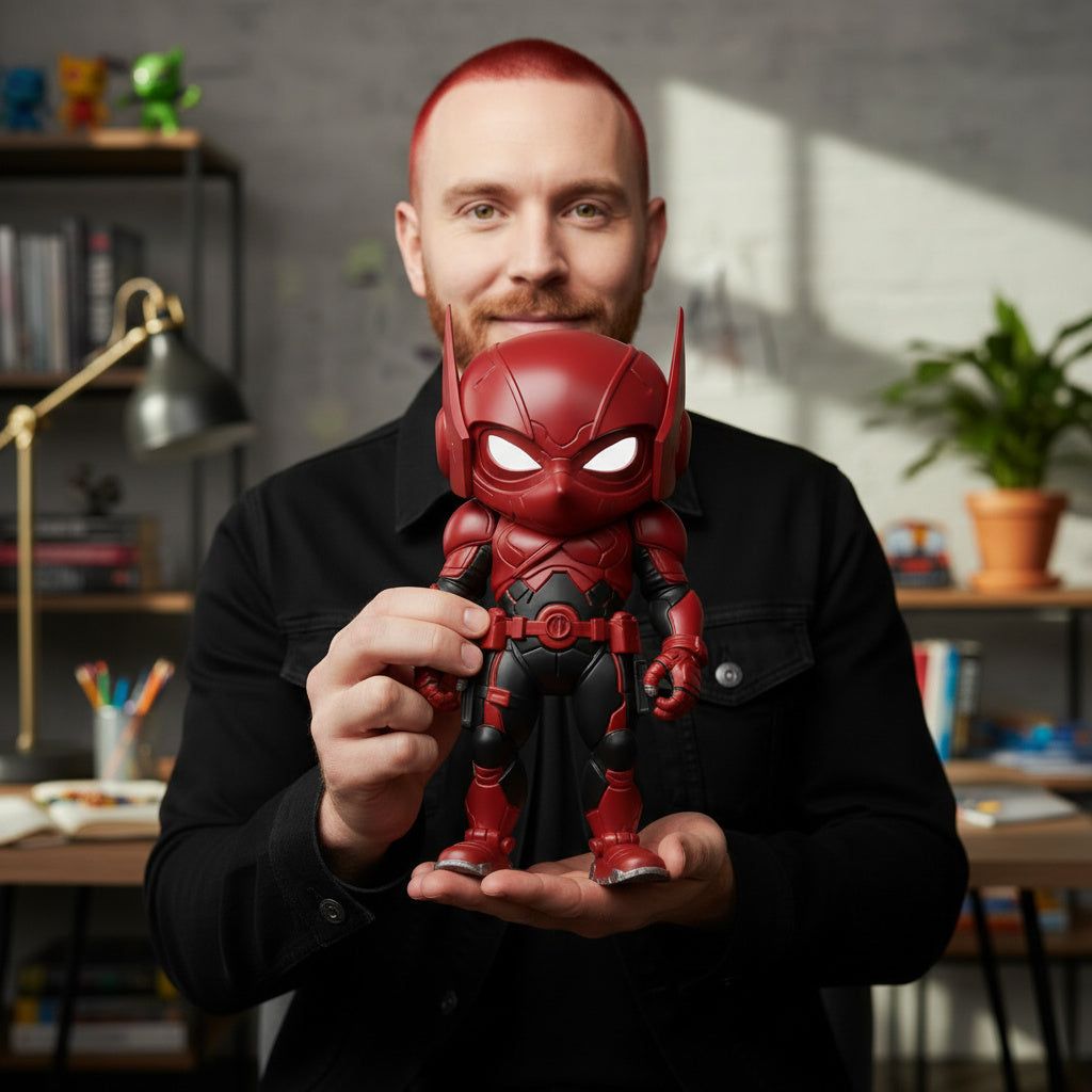 Crimson Phantom – Kırmızı Süper Kahraman Koleksiyon Figürü