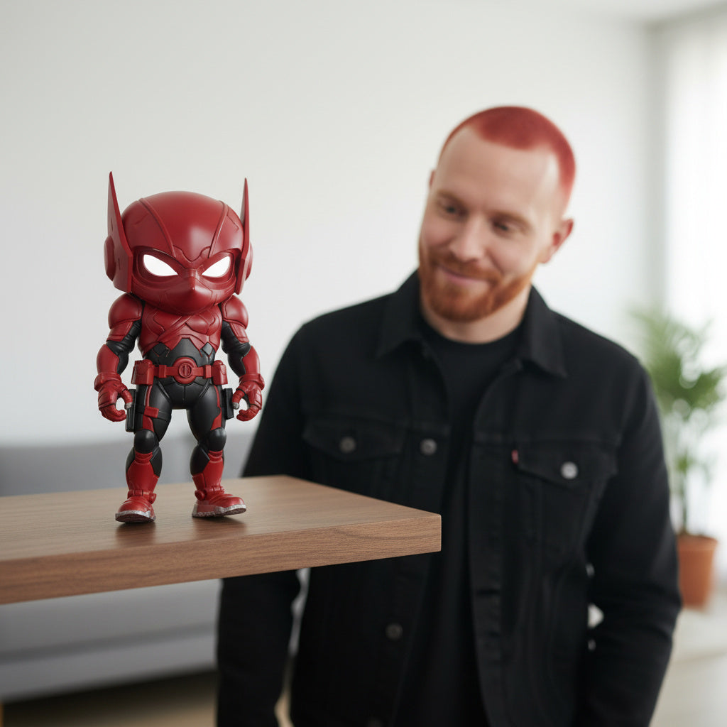 Crimson Phantom – Kırmızı Süper Kahraman Koleksiyon Figürü