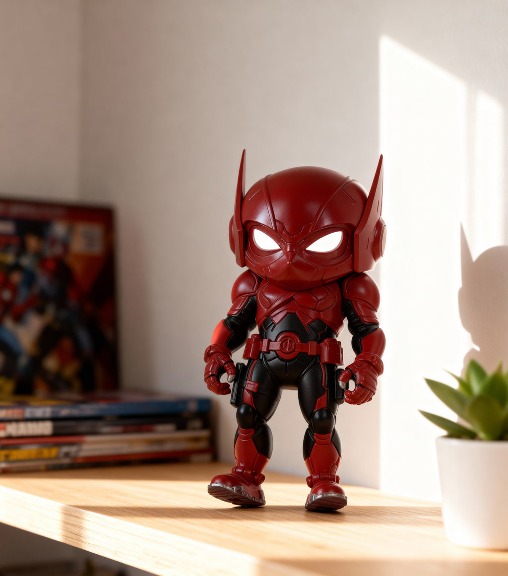 Crimson Phantom – Kırmızı Süper Kahraman Koleksiyon Figürü