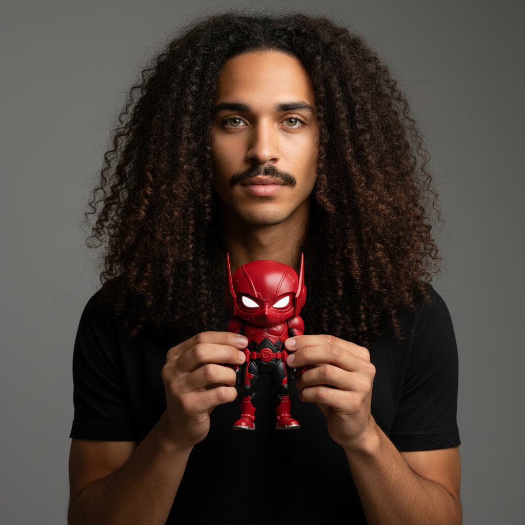 Crimson Phantom – Kırmızı Süper Kahraman Koleksiyon Figürü