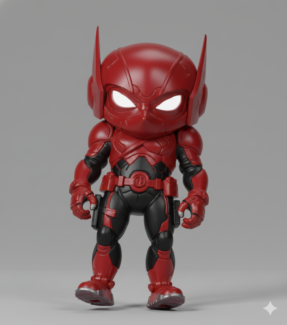 Crimson Phantom – Kırmızı Süper Kahraman Koleksiyon Figürü