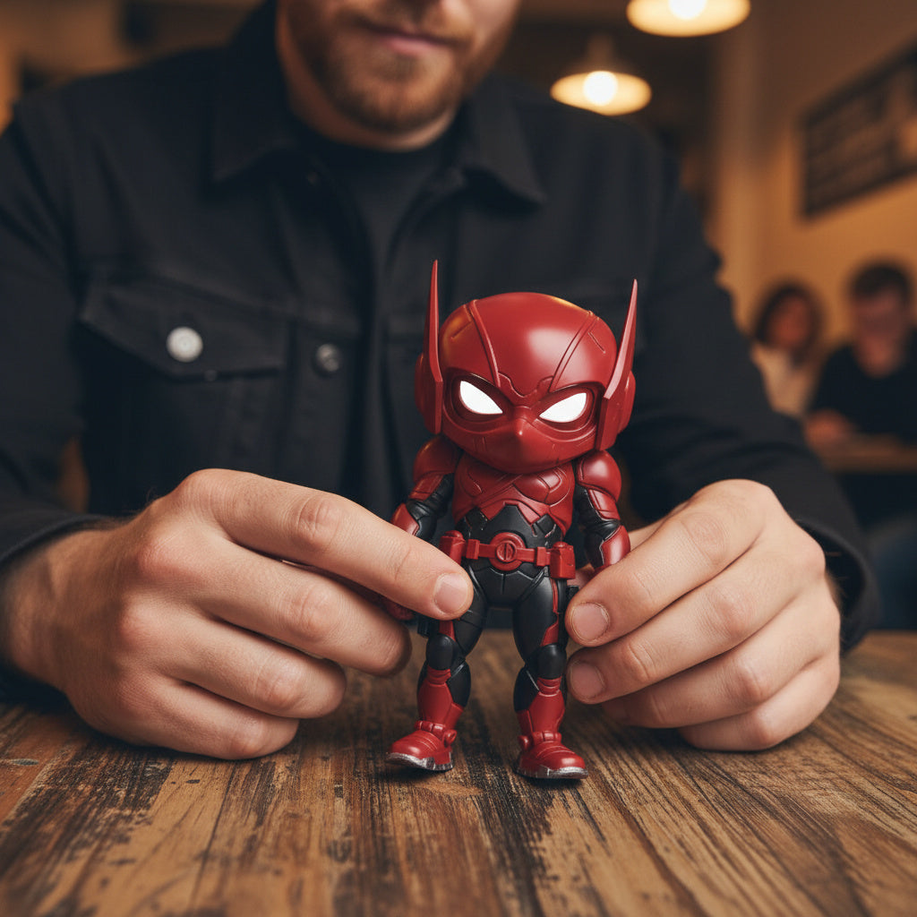 Crimson Phantom – Kırmızı Süper Kahraman Koleksiyon Figürü